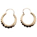 Yellow gold round hoop earrings 18 carats - Autre Marque