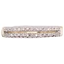 lined row diamond ring in yellow and white gold 18 carats - Autre Marque