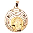 Medal pendant Veiled Virgin under a starry sky in yellow gold 18 carats - Autre Marque