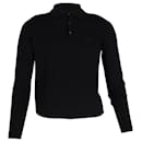 Boss Slim Fit Sweater with Polo Collar in Black Merino Wool  - Hugo Boss