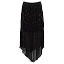 Maje Jengo Embroidered Heart Midi Skirt in Black Polyester