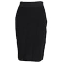 Diane Von Furstenberg Fitted Skirt in Black Cotton