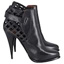 Givenchy Woven Ankle Boots in Black Leather
