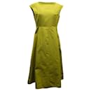 Max Mara Robe mi-longue plissée sans manches Weekend en polyester taffetas vert