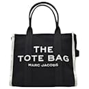 The Large Tote Bag in Black Canvas - Marc Jacobs