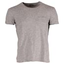 T-shirt tascabile di base Tom Ford in cotone grigio