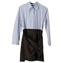 Sandro Paris Two in One Dress in Light Blue Cotton