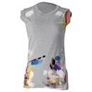 Dolce & Gabbana Limited Edition Hand Painted Top in Grey Cotton