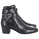 Saint Laurent Blake Jodhpur Ankle Boots in Black Calf Leather