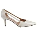 Casadei Shinelux Pumps in Pearl White Leather