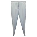 Max Mara Cropped Trousers in Mint Viscose