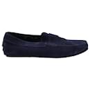 Tod's Gommino Driving Shoes in Blue Suede