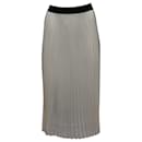 Maje Jimmi Pleated Maxi Skirt in Ecru Polyester