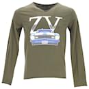 Zadig & Voltaire Car Print Sweater in Olive Cotton