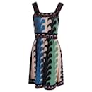 Missoni Square Neck Printed Dress in Multicolor Wool