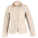 Barbour Deveron Quilted Jacket in Beige Polyester