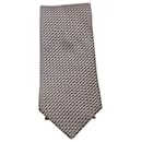 Krawatte mit Lanvin-Muster aus beigefarbener Seide