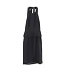 Moschino Cheap and Chic Peplum Silhouette Halter Dress en triacetato negro