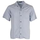 Prada Printed Short-Sleeve Sport Shirt in Light Blue Cotton