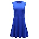 Theory Sleeveless Mini Dress in Blue Wool