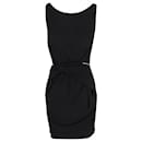 Gucci Draped Chain Belted Dress in Black Viscose