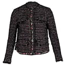 MSGM Tweed Embellished Jacket in Black Wool - Msgm