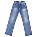 RE/Done Straight Leg Jeans in Blue Cotton Denim - Re/Done