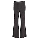 Gucci Corduroy Flared Hem Pants in Brown Cotton 