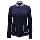 Max Mara Studio Jacket in Navy Blue Virgin Wool - Autre Marque