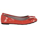 Marc Jacobs Mouse Print Ballet Flats in Orange Patent Leather