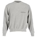Fear of God Essentials Logo Print Sweatshirt in Grey Cotton