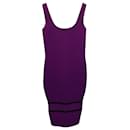 Victoria Beckham Midi Bodycon Dress in Purple Viscose