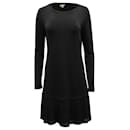 Michael Michael Kors Pleated Hem Mini Dress in Black Polyester
