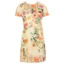 Tory Burch Pink Kaley Jacquard Shift Dress in Floral Print Polyester