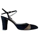 Pumps in black nappa lambskin and French sacred copper T. 37,5 - Autre Marque