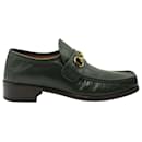 Gucci Horsebit Loafers in Dark Green Calf Leather