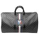Louis Vuitton Keepall Bandouliere America's Cup World Series Limited Edition Bag in Damier Graphite Canvas