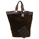 GUCCI Hand Bag Suede Brown 95374 Auth bs5004 - Gucci