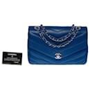 Sac Chanel Timeless/Classic in Blue Leather - 101217