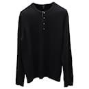 Vince Henley Sweater in Black Cashmere