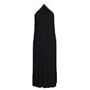 Reformation Damaris-Kleid aus schwarzer und elfenbeinfarbener Viskose