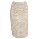 Alessandra Rich Midi Skirt in Beige Polyamide