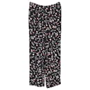 Ganni Crepe Straight-Leg Trousers in Floral Print Viscose