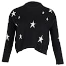 Zadig & Voltaire Loose Fit Star Sweater in Black Cashmere Wool