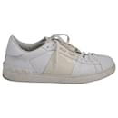 Valentino Baskets Accent Band en Cuir Blanc