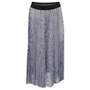 Maje Geometric Pleated Full Length Skirt in Multicolor Polyester
