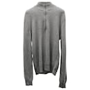 Theory Half Zip Pullover in Grey Cashmere