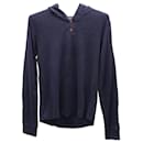 Vince Hooded Sweatshirt in Navy Blue Cotton
