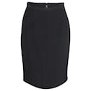 Dolce & Gabbana Pencil Skirt in Black Lana Vergine