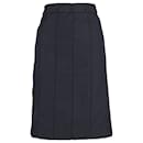 Burberry Pleated Skirt in Black Wool